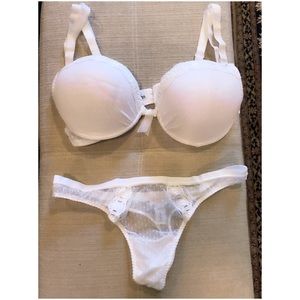 Cosabella White Lace Bra and Panty Set